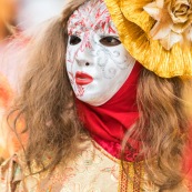 Carnaval de Guyane. Parade de Kourou 2017. Deguisement. Touloulou. Masques. Costumes. Marionnettes. Diables rouges. Noir marron. Neg marron. Balayeuses.