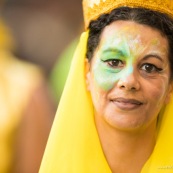 Carnaval de Guyane. Parade de Kourou 2017. Deguisement. Touloulou. Masques. Costumes. Marionnettes. Diables rouges. Noir marron. Neg marron. Balayeuses.