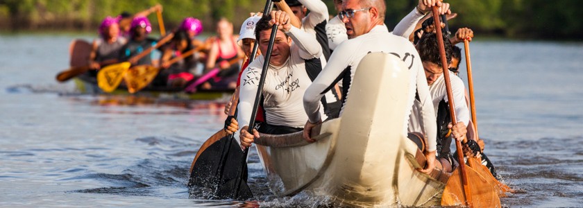 Course de pirogue sportive à Montsinéry